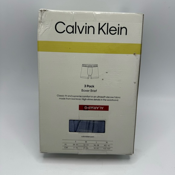 Calvin Klein Men's Underwear Boxer Brief Classic Fit Size XL 3-Pack Blue tones - Picture 3 of 7